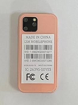 Teléfono móvil con dos IMEI visibles