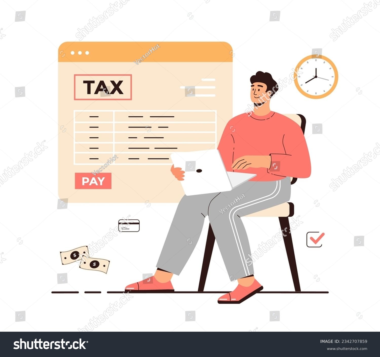 Ilustración de una persona buscando su Tax ID