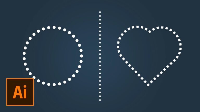 Cómo hacer líneas punteadas en Adobe Illustrator