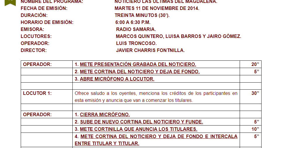 ejemplo de guion de spot publicitario para radio