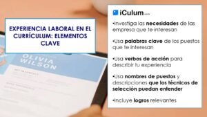 seccion de experiencia laboral en curriculum